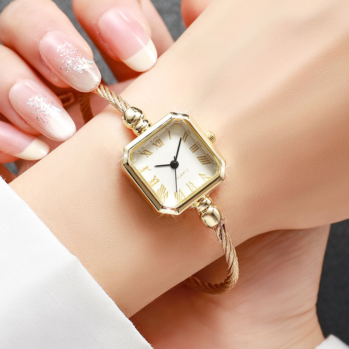 1/4PCS%20Fashion%20Square%20Roma%20Dial%20Women%20Quartz%20Watch%20Elegant%20Bracelet%20Strap%20Wristwatch%20Reloj%20Mujer%20Girls%20Clock%20%20(Without%20Box)%20-%20Image%203
