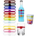 24pcs Wine Labels Glasses Drinking Marker Set Food Grade Silicone Mark Silicone Glass Markers for Bar Parties Silicone Rings. 
