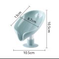 Drain Soap Holder Leaf Shape Soap Box Suction Cup Tray Drying Rack for Shower Sponge Container Kitchen Bathroom Accessories.