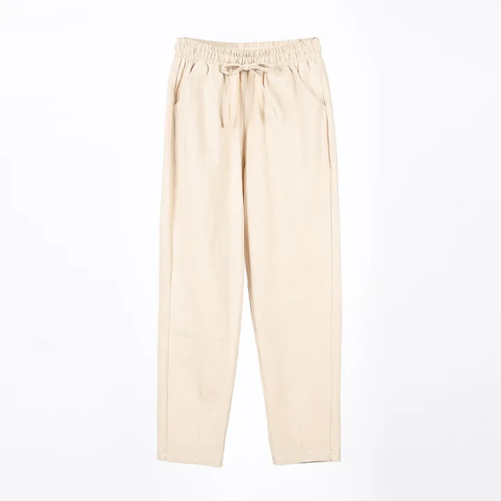 Womens%20Spring%20Summer%20Pants%20Cotton%20Linen%20Solid%20Elastic%20waist%20Candy%20Colors%20Harem%20Trousers%20Casual%20Female%20Pants%20-%20Image%204