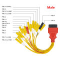 OBD Universal Jumper Car Connector Plug 16 Pin Male Female Fault Diagnosis Tool Brush ECU Jumper.