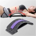 AOSRI Multi-Level Back Stretching Device, Curved Stretching 88 Massage Points Lying and Sitting Dual-Use 3-Level Adjustable Magnet Therapy Improve Hunchback Relieve Pain Black+Purple. 
