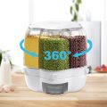 Automatic Plastic 360 Degree Rotation Cereal Dry Food Rice Grain Storage Dispenser Box , with Measuring Cup ,6 kg. 
