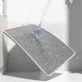 Cat Litter Mat Double Layer Waterproof Urine Proof Trapping Mat Easy to Clean Non-Slip Toilet Pad  Cat Scratch Pad Large Foot Pa. 