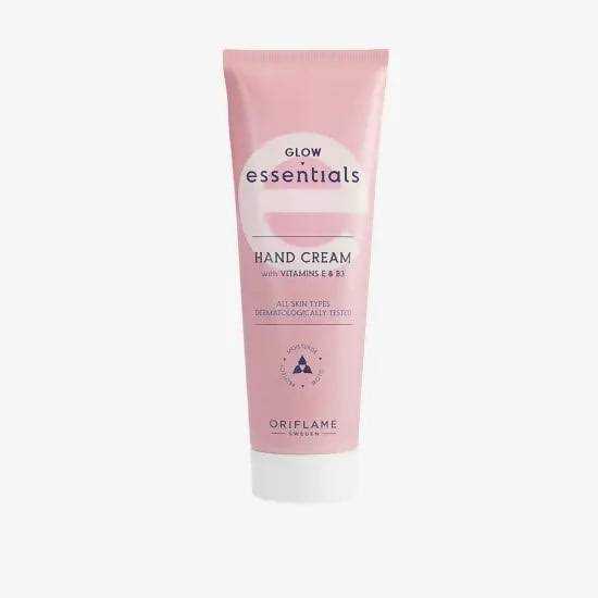 Glow essential hand cream with vitamin E & B3 all skin types  ( 75 ml )