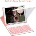 LUCKYDIY Keyboard Case for iPad 9th   Generation 10.2 inch Wireless Keyboard Cover with Pencil Holder,iPad 9th Generation Bluetooth Keyboard Case with Magnetic Detachable-Pink. 