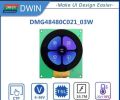 DWIN 2.1" Circular Color TFT LCD Display Module 480*480 TTL/RS232 Round IPS Touchscreen Panel for Arduino /ESP32/Raspberry Pi. 