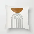 Abstract Geometric Decorative Pillowcase Double-Sided Printed Pillow Covers Zipper Square Living Room Sofa Festival Decor. 