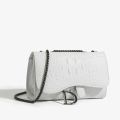 Fashion Ladies Croc Pattern Sequined Chain Crossbody Bag D‑Buckle Shoulder Messenger Handbag Women Evening Party Purse.
