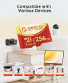ORICO 64GB MicroSDXC UHS-I Memory Card, 180MB/s, 4K UHD Recording, U3, Class10, V30, A1, Micro SD for Action Camera, Dash Cam. 