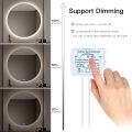Makeup Mirror Backlight Lighting COB 5V USB LED Strip Penetrate Mirror Touch Sensor Switch Dimmable Bathroom Vanity Mirror Light.