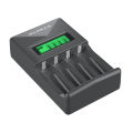 PUJIAMX AA/AAA Rechargeable Battery Charger LCD Display Portable Adapter USB Cable TypeC Batteries Interface Fast Charging Tool. 