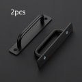 2pcs Barn Door Handles, Sliding Door Handle, Black Cabinet Handles, Door Pull Handle, Sliding Closet Door Handle for Hotels.