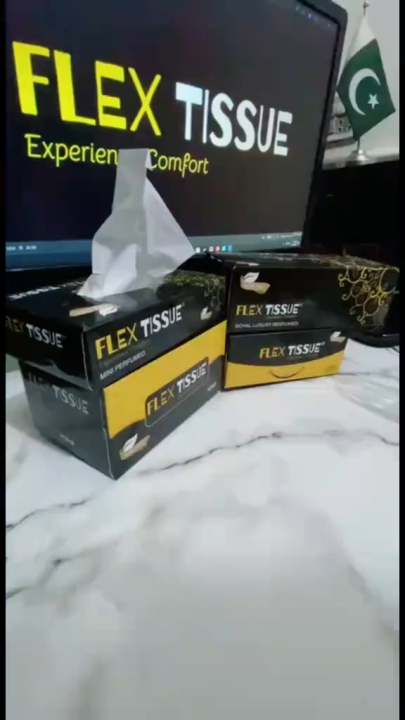 Flex Tissue Box (Smart Size Smile) (150SHEETS) Pure Quality (PACK OF 12 ...