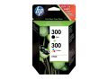 HP 300 2-pack Black/Tri-color Original Ink Cartridges. 