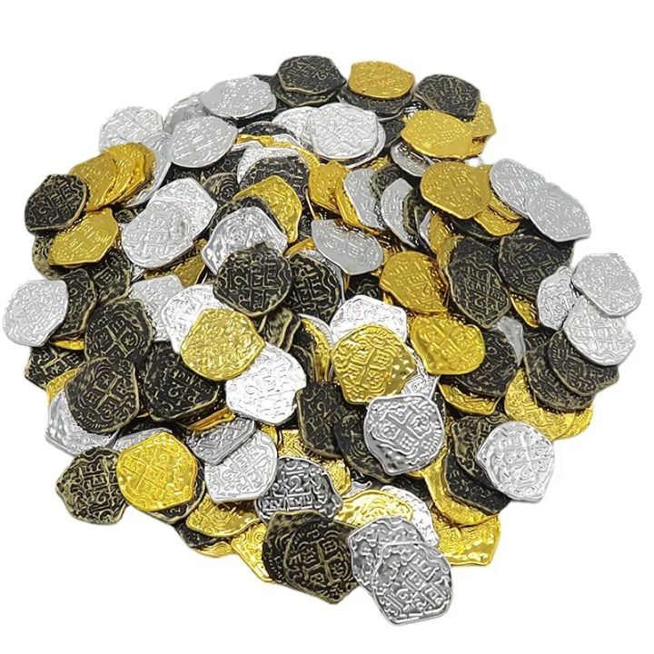 10/25/50pcs%20Plastic%20Pirate%20Coin%20Fake%20Gold%20Coin%20Treasure%20Game%20Simulation%20Toys%20Coin%20Kids%20Party%20Gift%20Kids%20Birthday%20Children's%20Gift%20-%20Image%206