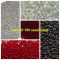 Pack of 50 seed beads 5 color available for artist or clothes designer. 