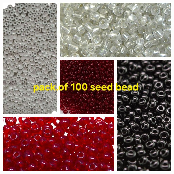 Pack of 50 seed beads 5 color available for artist or clothes designer