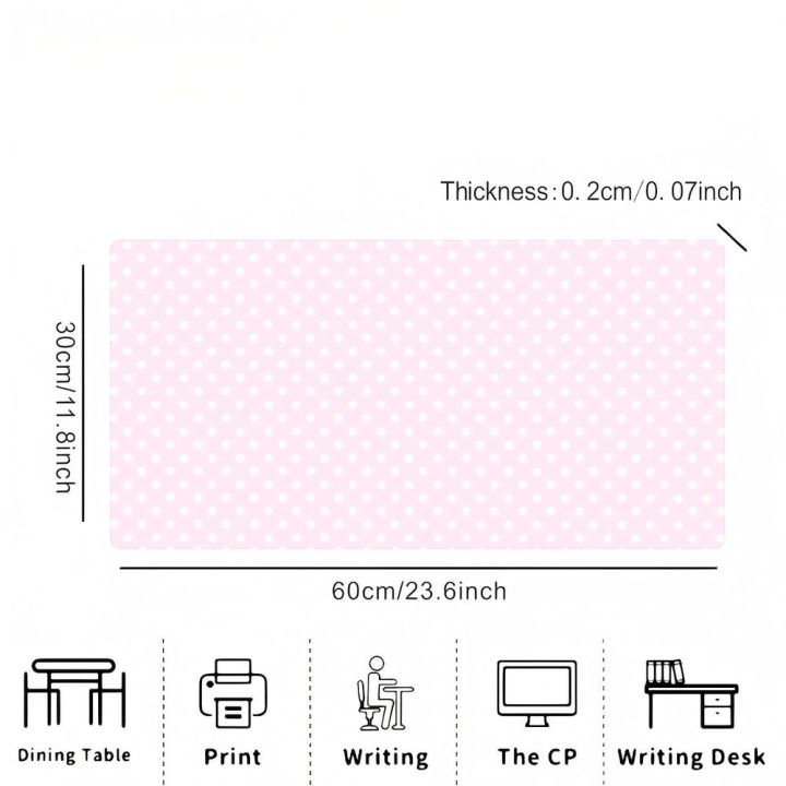 Pink%20White%20Polka%20Dot%20Large%20Gaming%20Mouse%20Pad%20XXL%20Extended%20Desk%20Mat%20Cute%20Spot%20Decor%20for%20Office%20Home%20-%20Image%203