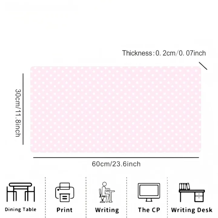 Pink%20White%20Polka%20Dot%20Large%20Gaming%20Mouse%20Pad%20XXL%20Extended%20Desk%20Mat%20Cute%20Spot%20Decor%20for%20Office%20Home%20-%20Image%203