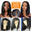 Brazilian 13*4 Lace Front Wig Short Human Hair Wigs Remy Hair 4*4 Lace Short Bob Straight Wig Wigs for Women Swiss Lace QT Hair. 