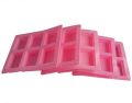 Pink Silicone Soap Molds, 6 Cavities DIY Craft Mold for Baking and Homemade Soap, Ice Cube Tray, . 