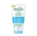 Simple Water Boost Micellar Facial Gel Wash for Hydrated Dewy-Fresh Skin 150ml. 