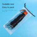 10PCs umbrella storage bag/waterproof rope bag/plastic bag for outdoor storage car bundle wet umbrella bag/translucent bag/small and light/easy storage/multi-specification use. 