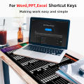 EXCO Excel Shortcuts Mouse Pad Large Extended Desk Mat Non-Slip Base Big Keyboard Mousepad Stitched Edge Office Gaming.