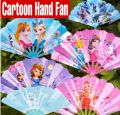 Korean Cute Cartoon Foldable Hand Fan Student Dree Gift Fan, Children's Cute Plastic Hand Fan Kipas Lipat Handheld Fan. 