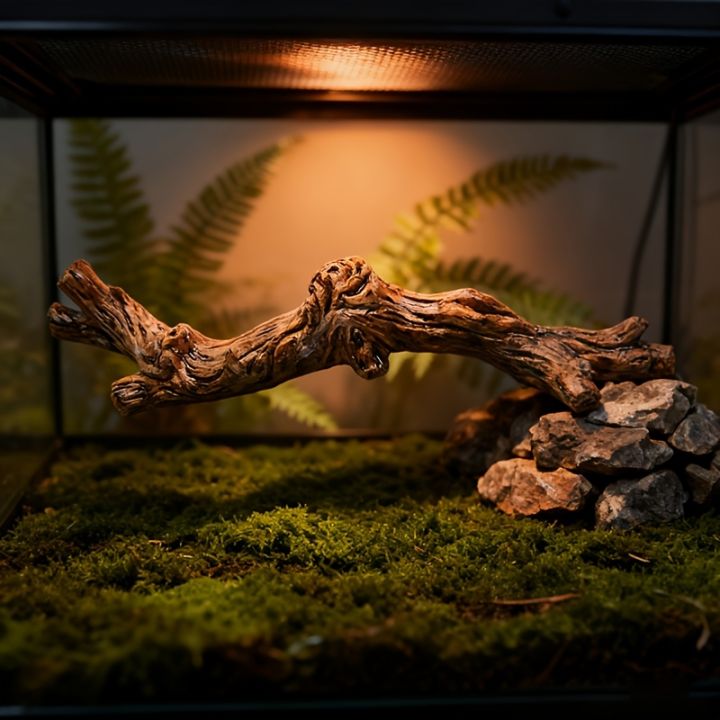 Rainforest Landscape Simulation Lizard Guarding the Palace Climbing Tree Ornament, Spider Snake Tank Landscape Supplies