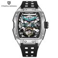 PAGANI DESIGN 2026 42MM New Alien Hollow Back Transparent Movement Luxury Men Watch Sapphire Glass Automatic Men Watches For Men.