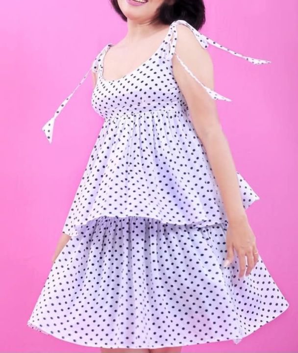 Ladies%20Casual%20Frocks/Women's%20Dresses/Polka%20Dot%20Design/White%20Dress%20-%20Image%203