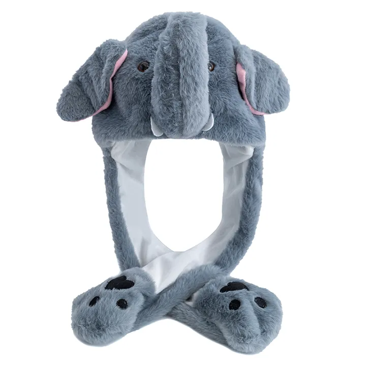 New%20Style%20Unisex%20Funny%20Ear%20Hat%20Animal%20Elephant%20Couple%20Cute%20Ear%20Moving%20Up%20Cap%20Men%20Women%20Rabbits%20Ears%20Plush%20Winter%20Lovely%20Hat%20%EF%BB%BF%20-%20Image%202