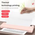 Bluetooth Portable Inkless Thermal Printer Wireless A4 Thermal Printer 1000mAh Pocket Photo Document Printer for Journal Note. 