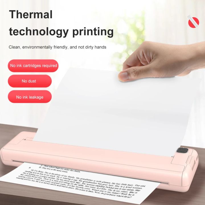 Bluetooth%20Portable%20Inkless%20Thermal%20Printer%20Wireless%20A4%20Thermal%20Printer%201000mAh%20Pocket%20Photo%20Document%20Printer%20for%20Journal%20Note%20-%20Image%203
