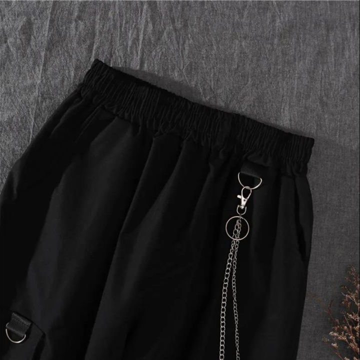 Spring%20Autumn%20Women%20Harajuku%20Cargo%20Pants%20Handsome%20Cool%20Two-piece%20Suit%20Chain%20Long%20Sleeve+Ribbon%20Pants%20-%20Image%205