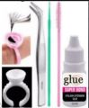 Eyelash Extension Tool Kit Self Grafting Practice Kit for Beginners Individual with Stainless Steel Precision Glue Ring  picker Tools Set. 