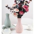 নর্ডিক স্টাইলের ডায়মন্ড প্যাটার্ন ফুলদানি নকল প্লাস্টিকের ফুলের ফুলদানি পট হোম সজ্জা - room decoration items. 