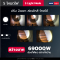 Maxlight T12 flashlight (newest) high power flashlight single button home zoom far bright 69000W 5 mode flash light USB rechargeable a grade emergency light. 