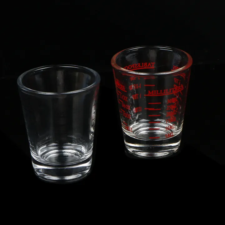1Pc 30 ML Glass Measuring Cup With Scale Shot Glass Liquid Glass Ounce Cup
