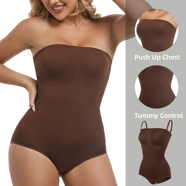 Women%20Seamless%20Strapless%20Bodysuits%20Tude%20Tops%20Bodyshaper%20Compression%20Waist%20Trainer%20Shapewear%20Push%20Up%20Butt%20Lifter%20Backless%20Shaper%20-%20Image%204