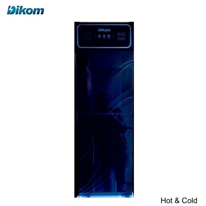 Dikom Water Dispenser Hot & Cold Black Glass Finish
