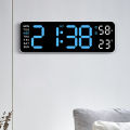 Large Digital Wall Clock Temperature and Humidity Week Display Brightness Adjustable Electronic LED Table Alarm Clock 12/24H. 