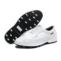 Professional Golf Shoes Men High-Quality Leather Breathable Sports Shoes Golf Competition Training Shoes Plus Size Shoes 39-47#. 