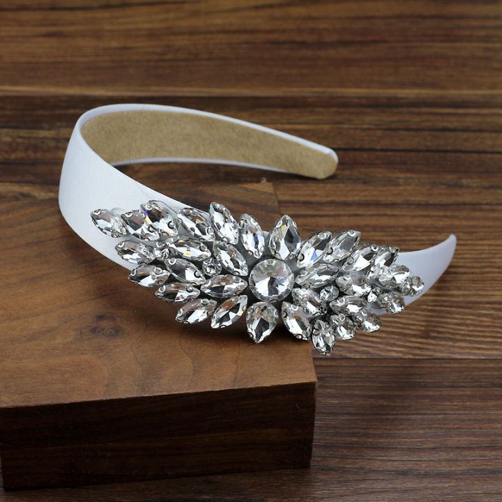 Shiny Silver Color Crystal Hairband Simple Rhinestone Headband For Women Girls Birthday Hair Jewelry
