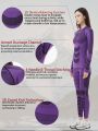 Womens Thermal Underwear Ski Breathable Warm Base Layer Winter Long Johns Top Bottom Sets for Cold Weather.