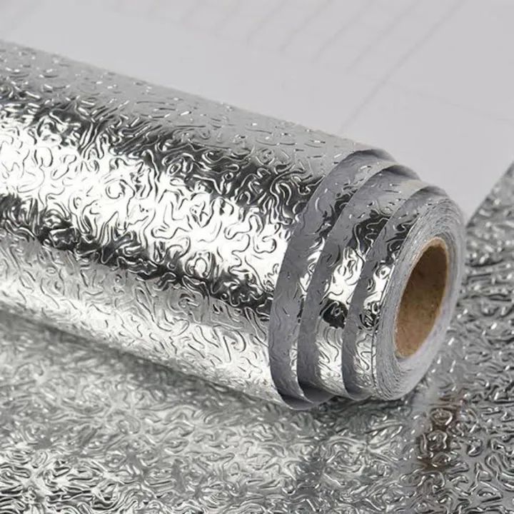 EF Aluminum Foil Paper Kitchen Stickers Waterproof Self-Adhesive Wallpaper