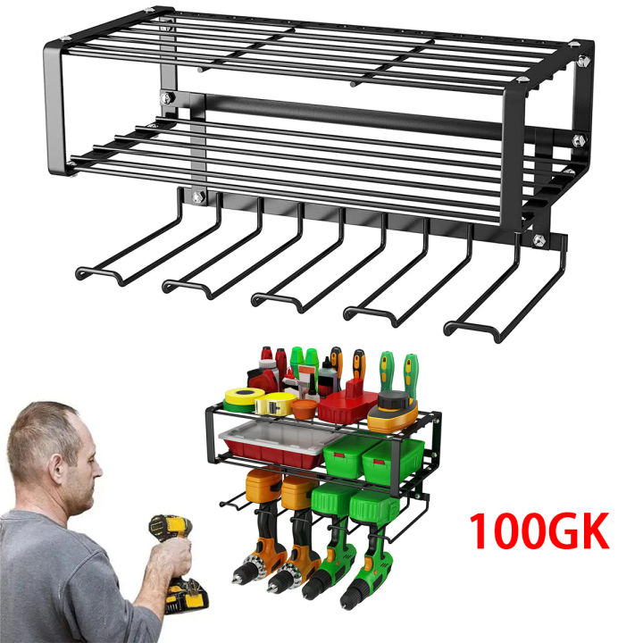 Dc Tool Rack Power Tool Rack Electric Drill Holder Wall Mount Power Tool Organizer ...