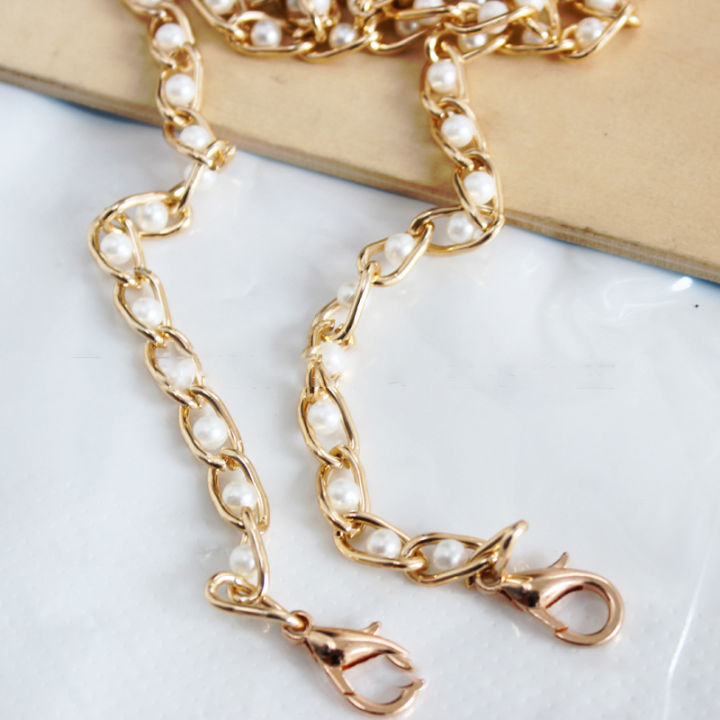 40-120cm Pearl Bag Chain Replacement Shoulder Bag Strap Handle Belt Bag Parts